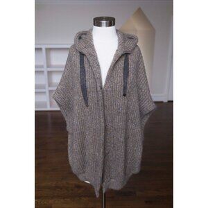 Brunello Cucinelli Women's Cardigan Vest Poncho Monili Sweater Knit size XS